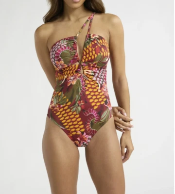 Traje de baño Sofia By Sofia Vergara de una pieza talla S (4-6) estampado selva nuevo sin etiquetas Foto 1 de 4