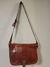 THE BRIDGE Vintage Brown Leather Crossbody Bag Purse Made in Italy