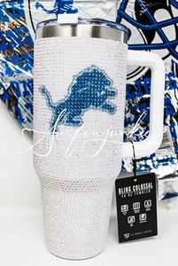 Detroit Lions NFL Bling Colossal Tumbler Becher Neu Football Team Ballons OHNE STROHHALM - Bild 1 von 8