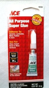 3 Pack ACE 10238 All Purpose Super Glue, .07 oz. FREE SHIPPING - Picture 1 of 1