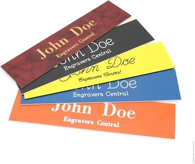 Placa de placa de identificación con forma personalizada - 2x8 - Personalizar Foto 1 de 4