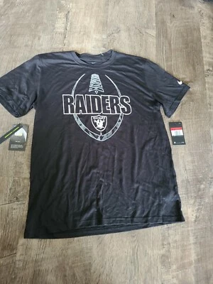 Nike 2019 Oakland Las Vegas Raiders Team Zoom Fútbol Logo Camiseta Negra L Nueva Con Etiquetas Foto 1 de 3