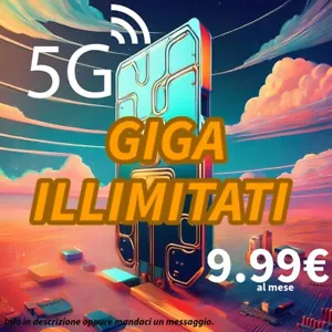 GIGA ILLIMITATI 5G SIM DATI a 9,99€ mese Ricaricabile semplice - LEGGI DETTAGLI - Foto 1 di 1