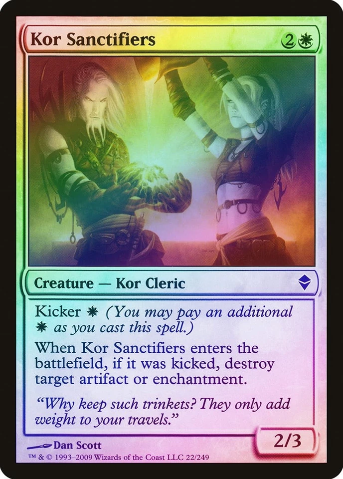Kor Sanctifiers FOIL Zendikar HEAVILY PLD White Common MAGIC MTG CARD ABUGames - Image 1 of 1