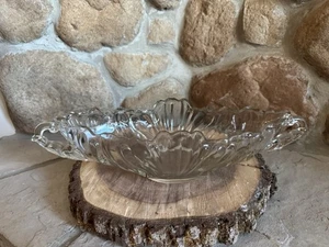 Vintage Kunst Glas gedehnt Mittelstück Schale abstraktes Design 16" breit - Bild 1 von 10