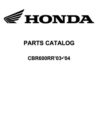 Catálogo de piezas Honda CBR600RR 2003-2004 Foto 1 de 4