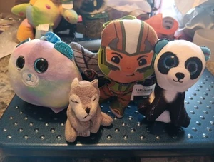 Lot Of 4 Plush Tennie Beanie,Capt America, Ty Hope Key Ring, Only Heart Club Dog - Picture 1 of 6