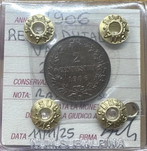 Kingdom D' Italy 2 Cent Value 1906 Copper Red Sealed FDC Subalpina - Picture 1 of 3