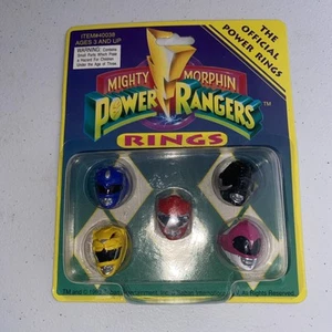 Vintage 1993 Mighty Morphin' Power Rangers Official Power Rings Set New TV Show - Bild 1 von 2