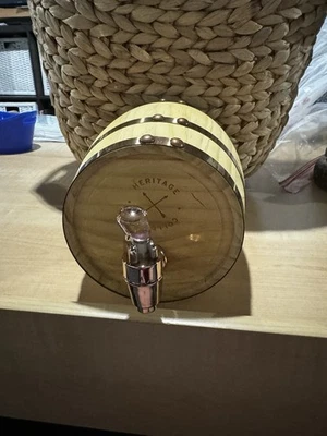 Heritage Collection Wood Whiskey Barrel Spirits Dispenser 27 oz Copper Trim - Image 1 of 4
