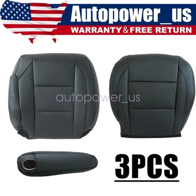 Fits 2004-2010 Infiniti QX56 Left Bottom & Top Seat Cover Black & Armrest Cover - Изображение 1 из 4