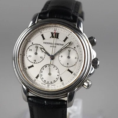 FREDERIQUE CONSTANT CHRONOGRAPH Swiss Made Men's Watch 39mm  Vintage New Battery - Image 1 of 4