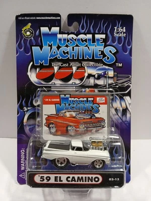 Muscle Machines '59 CHEVY EL CAMINO 1:64 Diecast - White 02-13 - Image 1 of 2