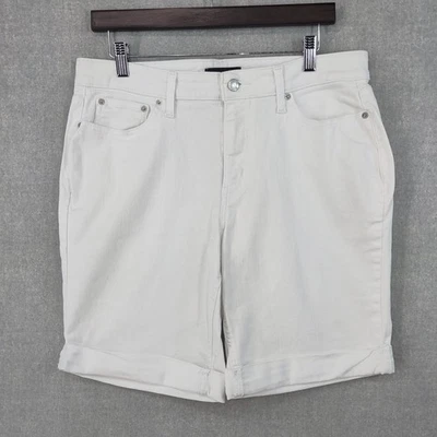 DKNY Jeans Shorts Womens 14 Rolled Hem Stretch Denim Casual Summer Bermuda - Image 1 of 4