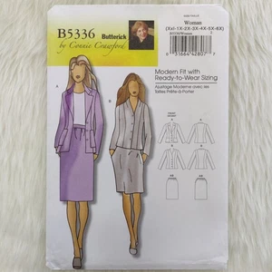 Butterick 5336 Sewing Pattern * Size: XXL-6X * Fully Lined Jacket & Skirt - Picture 1 of 3
