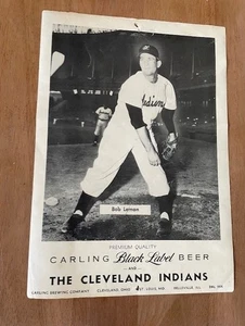 1958 Carling Beer Print Bob Lemon Rare! - Picture 1 of 2
