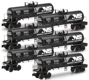 PACK 6 vagones cisterna modernos calibre O - NORFOLK SOUTH - Nuevo - Envío gratuito - Imagen 1 de 3