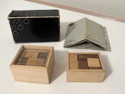 Vintage Kurt Naef QUADRON Wood Block Puzzle 9603 Swiss Made Instructions & Box - Image 1 of 4