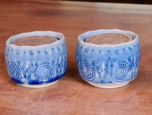 NEW Anthropologie Cozinha Old Havana Portuguese Stoneware Salt Pepper Shaker Set - Picture 1 of 8