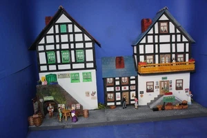 71054 Halb-Relief Häuser Zeile, Altenbeck, Große Spur G/LGB, mit Figuren und Zub - Picture 1 of 11