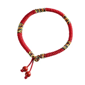 Viel Glück rote Schnur mit fünf Elementen bunt geflochtenes Armband zum Schutz - Bild 1 von 7