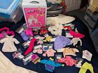 Mattel Vintage  Barbie & Ken 50+ Pc Lot '80's Doll Case, Clothes & Accessories