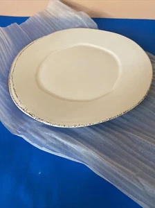 Vietri Lastra Dinner Plate 10.75 in/ 27.30 cm Brown Rim 2 Pc Italy Made Other @ - Picture 1 of 4
