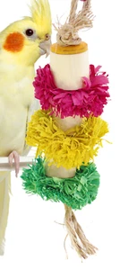 Bonka Bird Toys 41345 mediano difuso divertido masticar preen jaula de loros natural juguete conure - Imagen 1 de 4