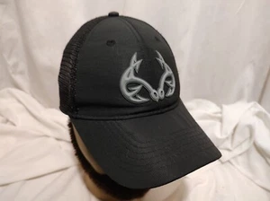 Realtree Trucker Hat Logo Black Mesh Real Tree - Picture 1 of 9