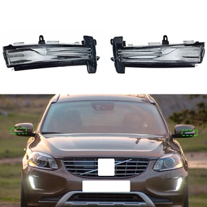 2PCS Side Door Wing LED Turn Signal Lights Mirror Lamp For Volvo XC60 2014-2017 - Picture 1 of 11