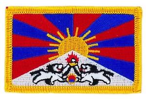 Patch écusson brodé Drapeau TIBET Tibetain FLAG Thermocollant 