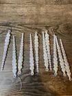 Lot Of 10 Iridescent Icicle Ornaments 5? Shatterproof