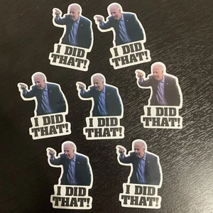 10 Piece Joe Biden I Did That! Sticker Gas Prices Funny Inflation Pointing Left - Picture 1 of 3