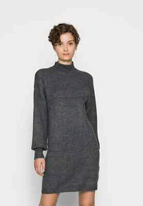 VERO MODA Grey Marl High Neck Jumper Dress Size XS Fitted RRP £52 - Picture 1 of 8