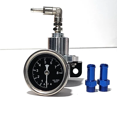 REGULADOR DE PRESIÓN DE COMBUSTIBLE PLATEADO AJUSTABLE NEGRO SARDA PARA HONDA CIVIC EK EG Foto 1 de 4