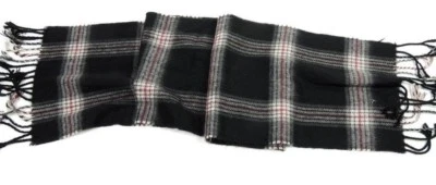 John Ashford Men's 100% Acrylic Scarf Black Multi Classic Plaid One Size - Image 1 of 2