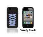 Black Ishoe Sporty Silicone Case For iPhone 4 