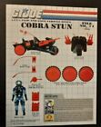 Gi Joe "Cobra Stun/Motor Viper" Clip And Save Vehicle Specs ~ Magazine Page