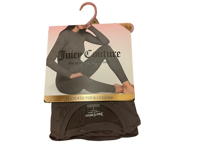 Juego de 2 piezas de top y leggings sin costuras gris Juicy Couture Foto 1 de 3