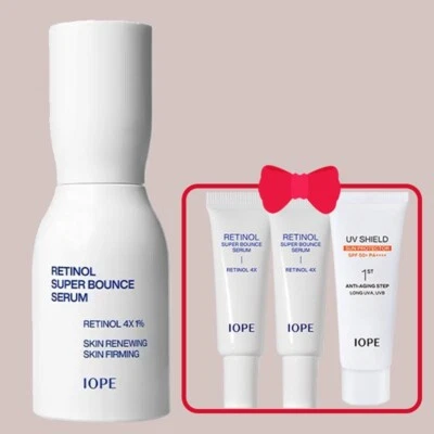 30ml + 10ml + 10ml + sun cream 15ml iope retinol super bounce serum