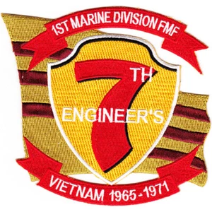 1st Marine Division Fleet Marine Force 7th Engineers Patch - Picture 1 of 6