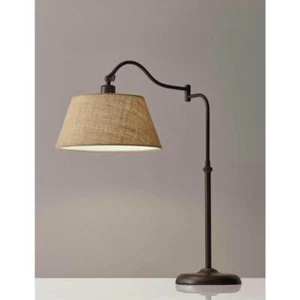 HomeRoots Bedside Table Lamp 27" Standard Light Bulb Geometric Empire Black - Picture 1 of 5