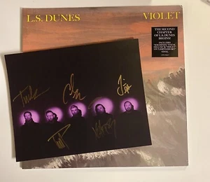 L.S. DUNES – VIOLET  12” VIOLET COLOURED VINYL & SIGNED CARD  MY CHEMICAL ROMANC - Picture 1 of 4