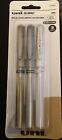 Uniball  Gel Impact Bold Point Pen 1.0Mm Metallic Gold, Silver & White 3-Pc Set