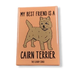 Cairn Terrier Dog Magnet Handmade Best Friend Cartoon Pet Art Gifts Home Decor - Picture 1 of 12