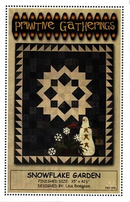 Snowflake Garden PRI 392 ~  Primitive Gatherings ~ Finished Size  35" x 42-1/2" - Image 1 of 2