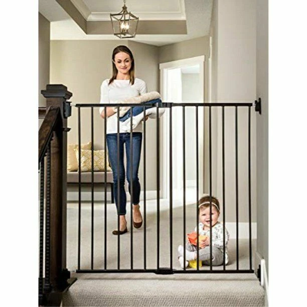 Regalo Extra Tall Top of Stair Gate - Black