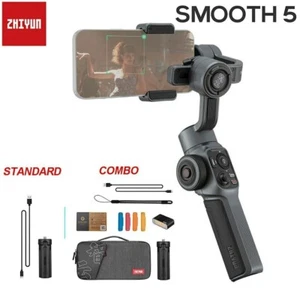 Zhiyun Smooth 5 Combo Gimbal Stabilizzatore per iPhone 13 Pro Max 12 Samsung S8 - Imagen 1 de 11
