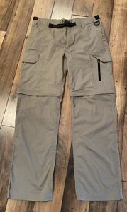 BC Clothing Beige Convertible Cargo Pants Mens Lrg.36 x 32 Belted Expedition - Picture 1 of 16