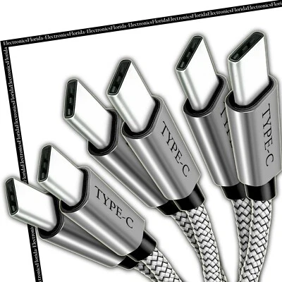 [3Pack]  Fast Charger (USB-C to USB-C) Male Cord Charging Cable - Image 1 of 4